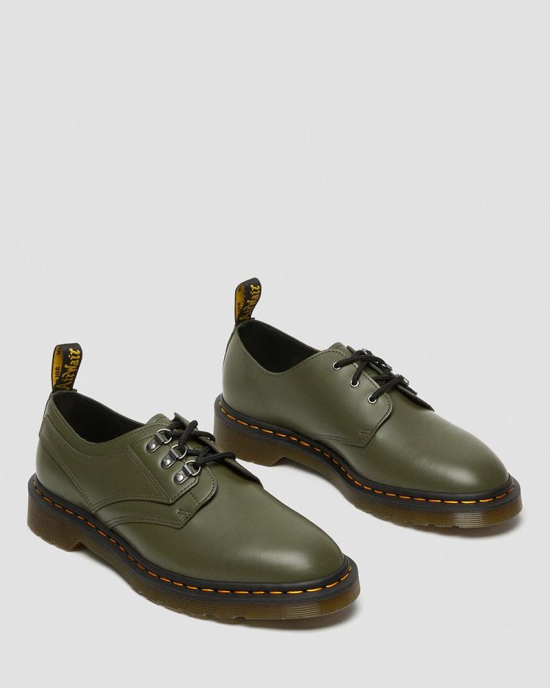 Women's Dr Martens 1461 Verso Smooth Leather Oxfords Shoes Green | AU 376QMA